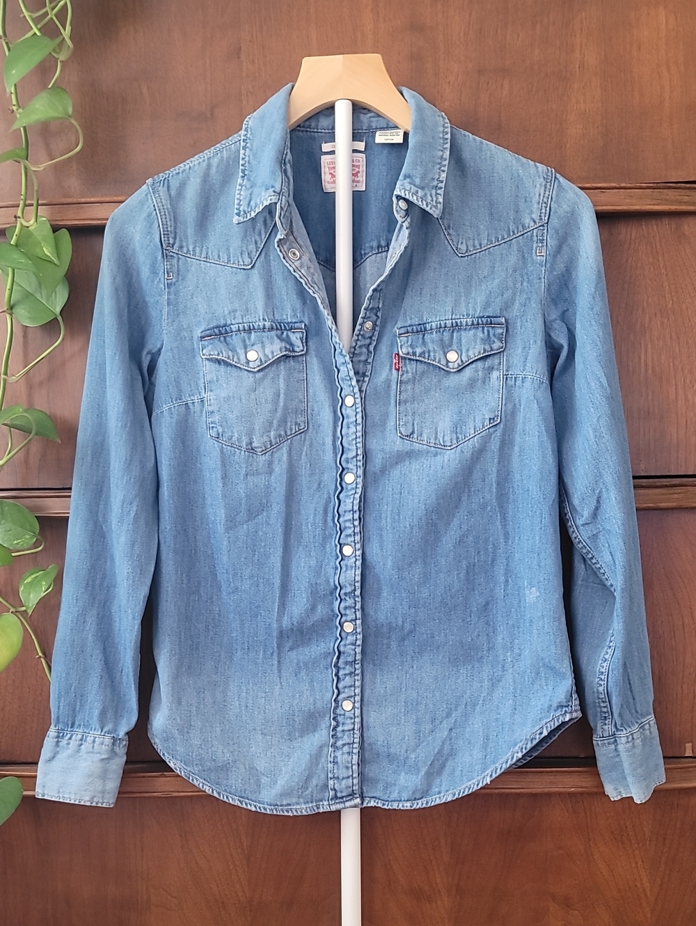 Levi's Blue Denim Western Snap-Front Shirt